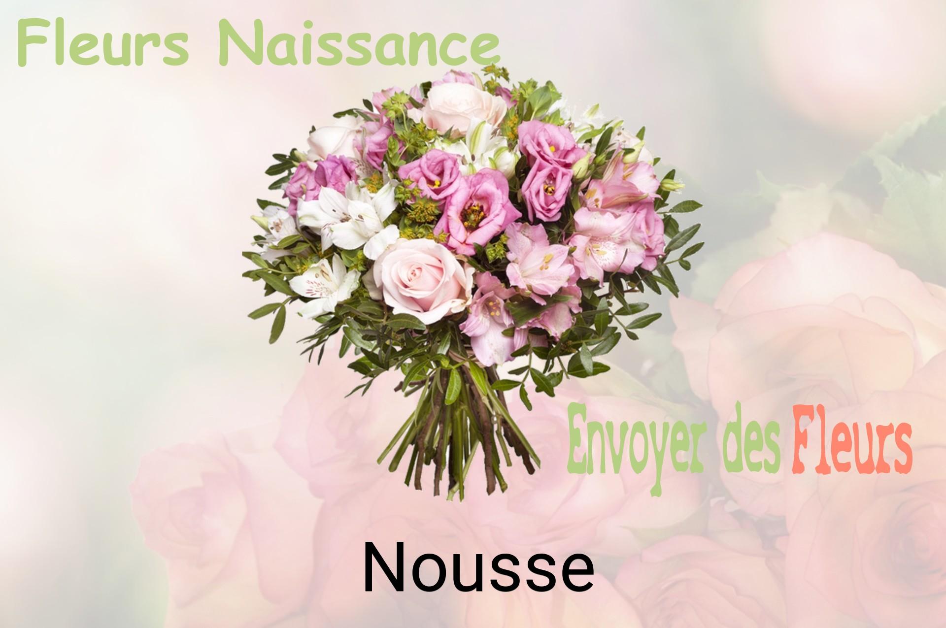 Bouquet de fleurs de naissance livré à Nousse